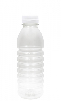 PET-Flasche Hotfil klar 500ml inkl. Kunststoffverschluss weiss mit Sicherungsring für Heissabfüllung